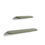 ARELY Set od 2 police od MDF-a sa zelenim lakiranim završnim slojem 35 cm/55 cm