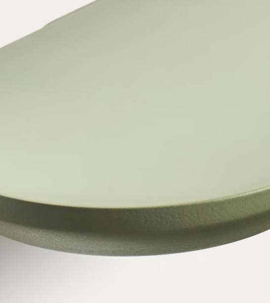 ARELY Set od 2 police od MDF-a sa zelenim lakiranim završnim slojem 35 cm/55 cm