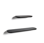 ARELY Set od 2 MDF police s crnim lakiranim završetkom 35 cm/55 cm