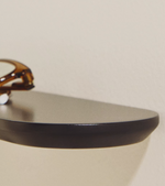 ARELY Set od 2 MDF police s crnim lakiranim završetkom 35 cm/55 cm