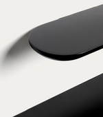 ARELY Set od 2 MDF police s crnim lakiranim završetkom 35 cm/55 cm