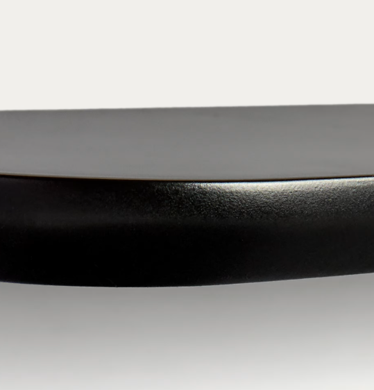 ARELY Set od 2 MDF police s crnim lakiranim završetkom 35 cm/55 cm