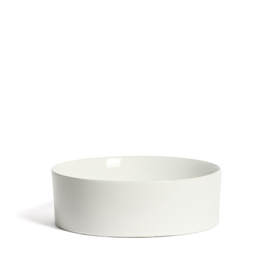 OVARA countertop basin in white glazed ceramic Ø 36 cm