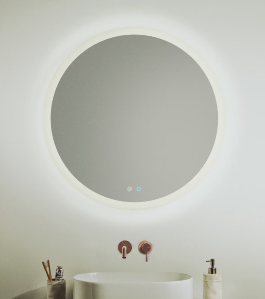 MERVI Okruglo kupaonsko ogledalo s LED svjetlom i zaštitom od zamagljivanja Ø 60 cm