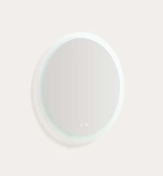 MERVI Okruglo kupaonsko ogledalo s LED svjetlom i zaštitom od zamagljivanja Ø 60 cm