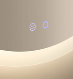 MERVI Okruglo kupaonsko ogledalo s LED svjetlom i zaštitom od zamagljivanja Ø 60 cm