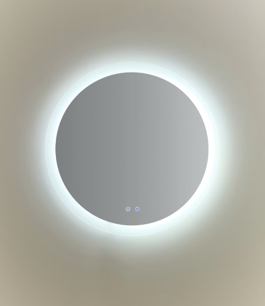 MERVI Okruglo kupaonsko ogledalo s LED svjetlom i zaštitom od zamagljivanja Ø 60 cm