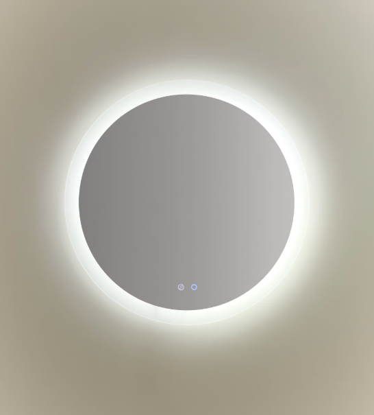 MERVI Okruglo kupaonsko ogledalo s LED svjetlom i zaštitom od zamagljivanja Ø 60 cm