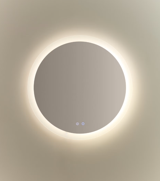 MERVI Okruglo kupaonsko ogledalo s LED svjetlom i zaštitom od zamagljivanja Ø 60 cm