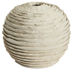 EVANIA Vase in beige ceramic 21 cm