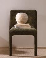 EVANIA Vase in beige ceramic 21 cm