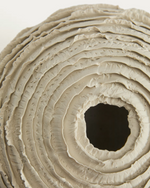 EVANIA Vase in beige ceramic 21 cm