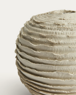 EVANIA Vase in beige ceramic 21 cm