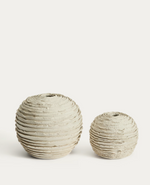 EVANIA Vase in beige ceramic 21 cm