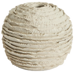 EVANIA Vase in beige ceramic 15.5 cm