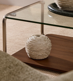 EVANIA Vase in beige ceramic 15.5 cm