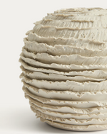 EVANIA Vase in beige ceramic 15.5 cm