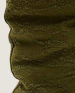 VELINA Cushion cover in green washed linen jacquard with floral design 30 x 50 cm