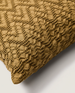 EVONE Cushion cover 100% cotton with waffle texture mustard 50 x 50 cm
