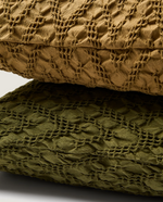 EVONE Cushion cover 100% cotton with waffle texture mustard 50 x 50 cm