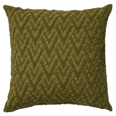 EVONE Cushion cover 100% cotton with waffle texture green 50 x 50 cm