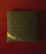 EVONE Cushion cover 100% cotton with waffle texture green 50 x 50 cm