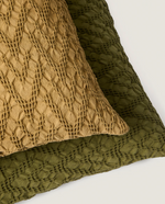 EVONE Cushion cover 100% cotton with waffle texture green 50 x 50 cm