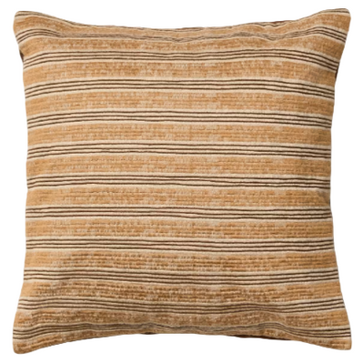 TAVINA 100% cotton cushion cover with brown embroidery 50 x 50cm