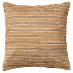 TAVINA 100% cotton cushion cover with brown embroidery 50 x 50cm