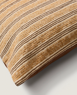 TAVINA 100% cotton cushion cover with brown embroidery 50 x 50cm