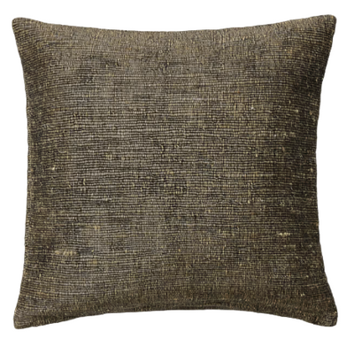 MACHIEL Cushion cover in black and white viscose jacquard 50 x 50 cm