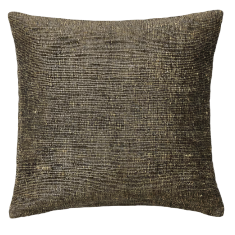 MACHIEL Cushion cover in black and white viscose jacquard 50 x 50 cm
