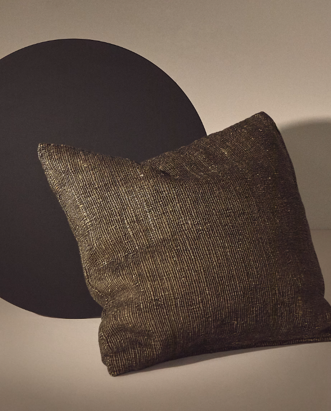 MACHIEL Navlaka za jastuk od crno-bijelog viskoznog žakarda 50 x 50 cm