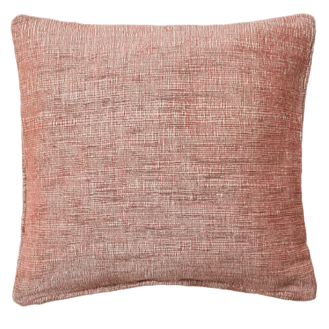 MACHIEL Cushion cover in orange and white viscose jacquard 50 x 50 cm