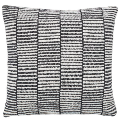 LEVU Black and white striped, 100% cotton cushion cover, 45 x 45 cm