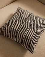 LEVU Crno-bijela prugasta jastučnica od 100% pamuka, 45 x 45 cm