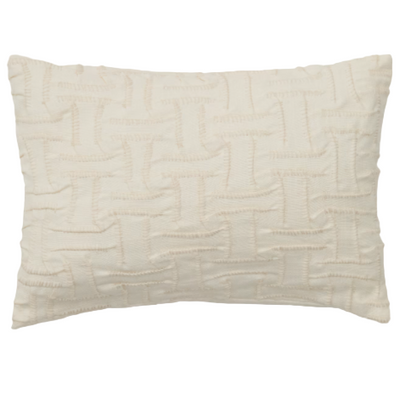 LIR Beige embroidered cotton cushion cover 30 x 50cm