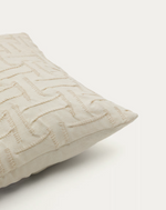 LIR Beige embroidered cotton cushion cover 30 x 50cm