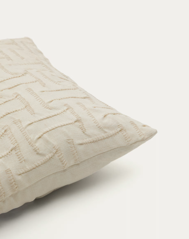 LIR Beige embroidered cotton cushion cover 30 x 50cm