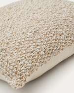 SUNIRA Cushion cover in cotton and natural jute, 45 x 45 cm