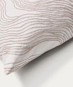 ONDARA Cushion cover with beige graphic detail 50 x 50cm