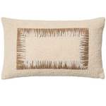 ENARI Beige and brown cotton cushion cover 50 x 30cm