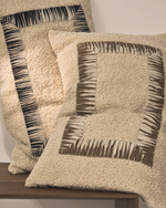 ENARI Beige and brown cotton cushion cover 50 x 30cm