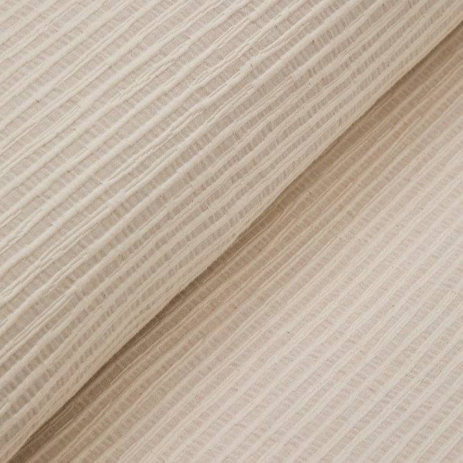 VINDI Ecru, 100% cotton bedspread with fantasy stripes for 90/135 cm bed