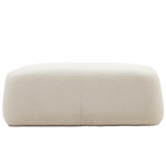 MARTINA Ecru bouclé footrest 123 x 85cm FSC Mix Credit