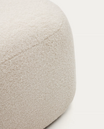 MARTINA Ecru bouclé footrest 123 x 85cm FSC Mix Credit