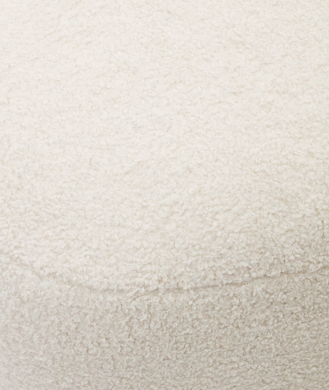 MARTINA Ecru bouclé footrest 123 x 85cm FSC Mix Credit