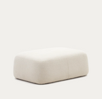 MARTINA Ecru bouclé footrest 123 x 85cm FSC Mix Credit