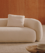 MARTINA Ecru bouclé cushion 47 x 36cm