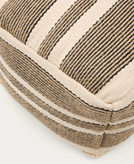 AYLIN Bež puf od pamuka s vezom od jute 60 x 60 cm